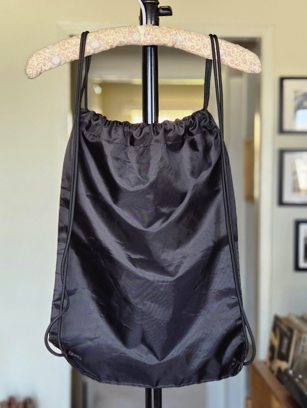Balenciaga Black Nylon Drawstring Backpack - Picture 3 of 4